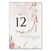 Numéro De Table Violet rose Fleur sauvage vif Jaune (Par défaut)