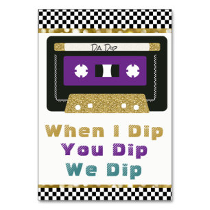 Numéro De Table Violet  Sarcelle   Symbole de plongée de la casett