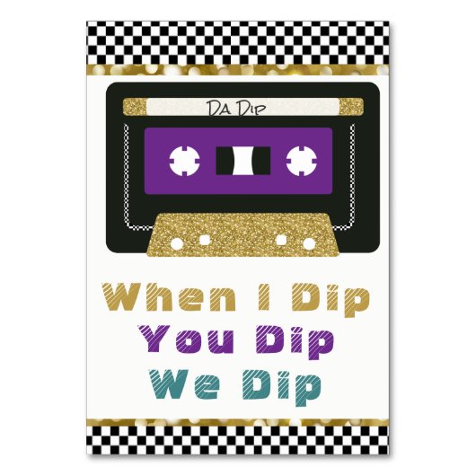 Numéro De Table Violet| Sarcelle | Symbole de plongée de la casett (Par défaut)