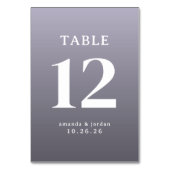 Numéro de table violet sophistiqué (Dos)