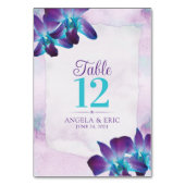 Numéro De Table Violet Turquoise Bleu Dendrobium Mariage orchidée (Par défaut)