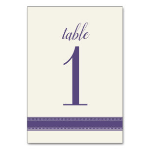 Numéro de table violette, signe de table Mariage C