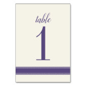 Numéro de table violette, signe de table Mariage C (Par défaut)