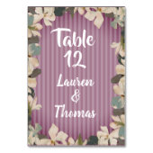 numéro de table Violettes Vintage (Dos)