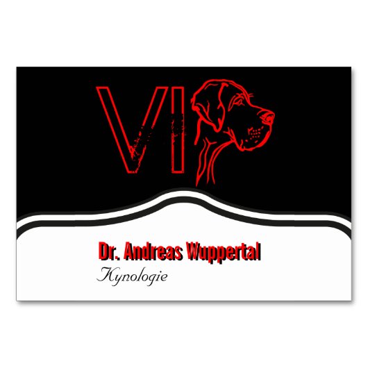 Numéro De Table VIP Doggen Tischkarten (Devant)
