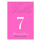 Numéro De Table Vivid Pink Y2K Gothic Wedding (Dos)