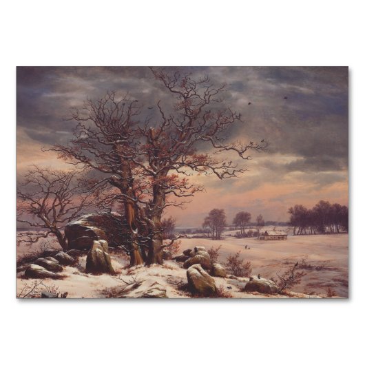 Numéro De Table Vordingborg in Winter by J.C. Dahl Fine Art (Devant)