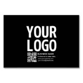 Numéro De Table Votre logo avec code QR et texte modifiables (Dos)