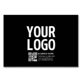 Numéro De Table Votre logo avec code QR et texte modifiables (Dos)