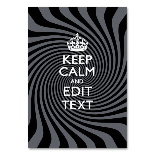 Numéro De Table Votre texte de garder le calme sur une spirale noi (Par défaut)