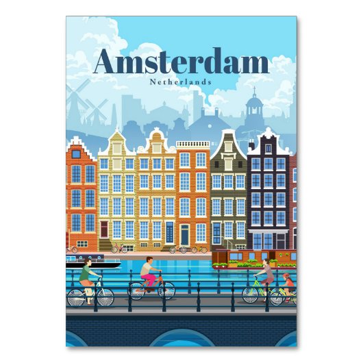 Numéro De Table Voyage Art Voyage À Amsterdam (Par défaut)