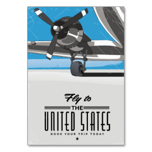 Numéro De Table Voyage aux États-Unis poster Voyage