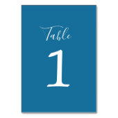 Numéro De Table Vrai Simplicité 1 Mariage Hiver Bleu Numéro de tab (Dos)