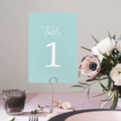 Numéro De Table Vrai Simplicité 1 Mariage Ocean Mist Numéro de tab