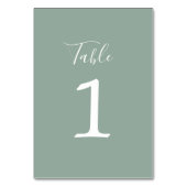 Numéro De Table Vrai Simplicité 1 Mariage Sage Green Numéro de tab (Par défaut)