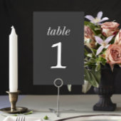 Numéro De Table Vrai Simplicité 2 Mariage de charbon Numéro de tab