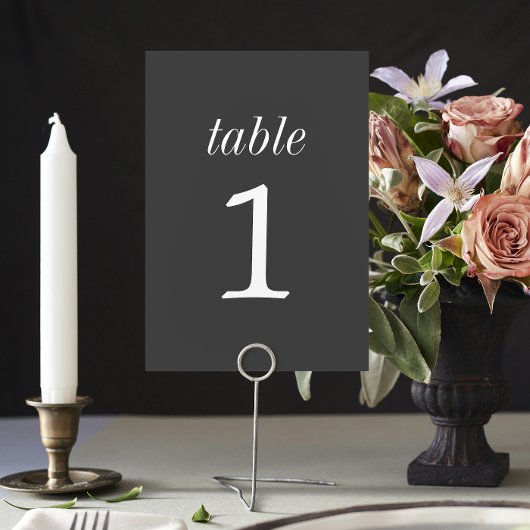 Numéro De Table Vrai Simplicité 2 Mariage de charbon Numéro de tab