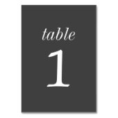 Numéro De Table Vrai Simplicité 2 Mariage de charbon Numéro de tab (Dos)