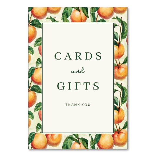 Numéro De Table Warm Peach Illustration Border (Par défaut)