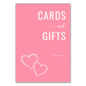 Numéro De Table Warm Pink Minimalist Gratitude Card (Dos)