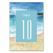 Numéro De Table Watercolor Beach Ocean Destination Mariage (Par défaut)