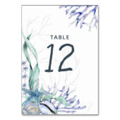 Numéro De Table Watercolor moderne Ocean Beach Mariage (Par défaut)