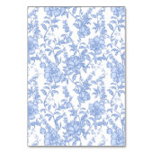 Numéro De Table Wedding Crest Delft Blue Floral Elegant Script (Dos)