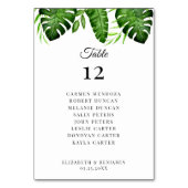 Numéro De Table Wedding Seating Chart Table Tropical Greenery  (Par défaut)