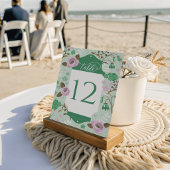 Numéro De Table Wedding Table Cards Seating Plan Mint Green Floral