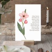 Numéro De Table Wedding Table Number Card with Botanical Design
