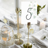 Numéro De Table Wedding Table Number with Eucalyptus Leaves