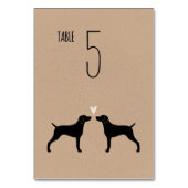 Numéro De Table Weimaraner Chien Silhouettes Réception de mariage (Par défaut)