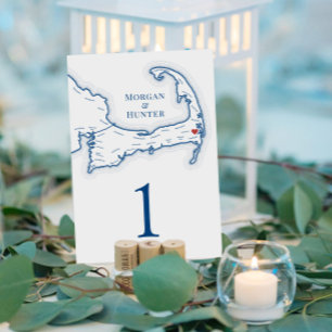 Numéro De Table Wequassett Resort Cape Cod Harwich MA Mariage