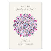Numéro De Table West Pacific Classic Mandala Wedding Place Card (Par défaut)