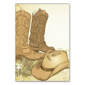 Numéro De Table Western Cowboy Cowgirl Mariage (Dos)