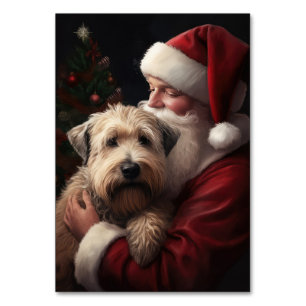 Numéro De Table Wheaton Terrier Avec Noël Festif Du Père Noël