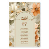 Numéro De Table Whimsical Boho Burnt Orange Ivory Sage Wedding (Par défaut)