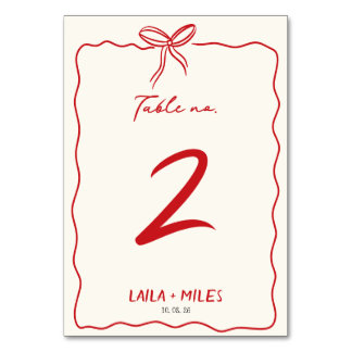 Numéro De Table Whimsical Hand drawn wedding Event