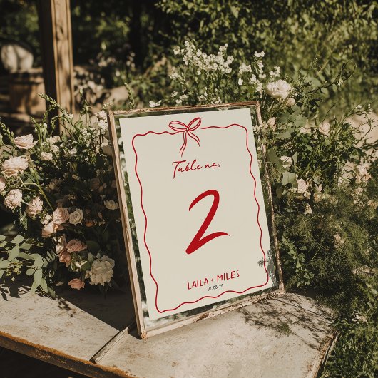 Numéro De Table Whimsical Hand drawn wedding Event 