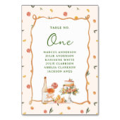 Numéro De Table Whimsical Italien Citrus Mariage (Par défaut)