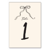 Numéro De Table Whimsical Quirky manuscrit Bow (Par défaut)