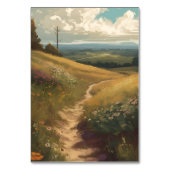 Numéro De Table Whimsical Rustic Fleur sauvage Meadow Mariage (Dos)