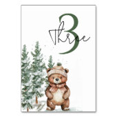 Numéro De Table Whimsland Deer Birthday Green (Par défaut)