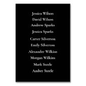 Numéro De Table Whispers d'un solstice d'hiver (Dos)