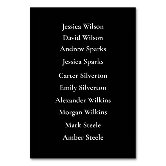 Numéro De Table Whispers d'un solstice d'hiver (Dos)