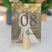 Numéro De Table White and BrownModern Wedding Table Number Card 