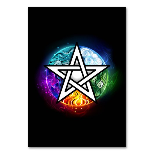 Numéro De Table Wiccan pentagram (Par défaut)