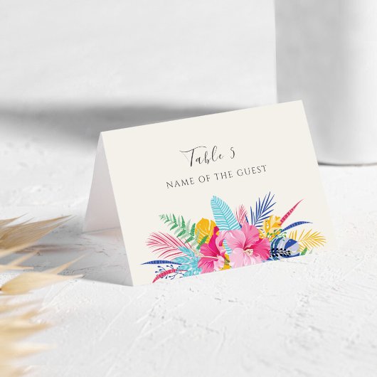 Numéro De Table Wild Rain Forest Evergreen Wedding Place Card
