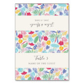 Numéro De Table Wild Rain Forest Evergreen Wedding Place card (Par défaut)