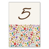 Numéro De Table Wild Rose Woods Exotic Flower Garden Mariage (Dos)